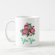 Griechischer YiaYia-Becher mit Rosen