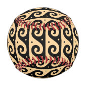 Griechischer Zeigerschlüssel, Wave Key, Braun, Ihr Baseball (Vorderseite)