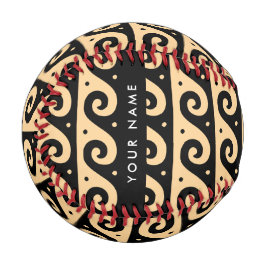 Griechischer Zeigerschlüssel, Wave Key, Braun, Ihr Baseball