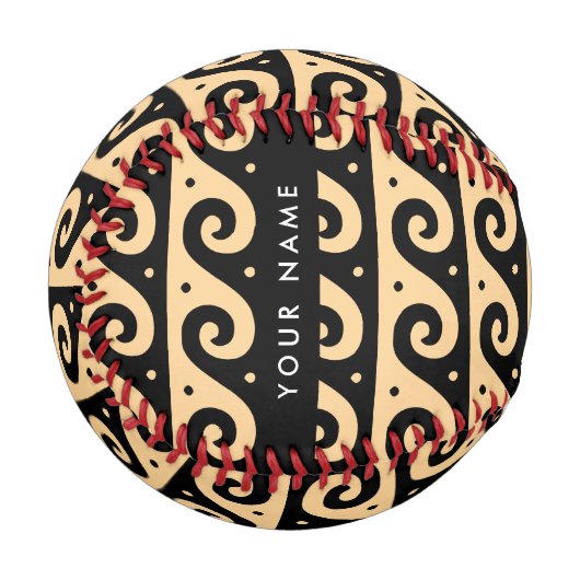 Griechischer Zeigerschlüssel, Wave Key, Braun, Ihr Baseball (Vorderseite Links)