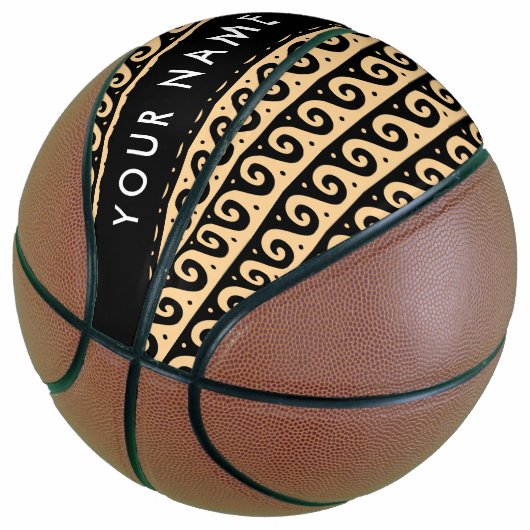 Griechischer Zeigerschlüssel, Wave Key, Braun, Ihr Basketball (angewinkelt)