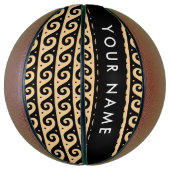 Griechischer Zeigerschlüssel, Wave Key, Braun, Ihr Basketball (Vertikal)