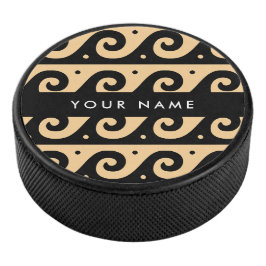 Griechischer Zeigerschlüssel, Wave Key, Braun, Ihr Eishockey Puck