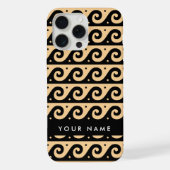 Griechischer Zeigerschlüssel, Wave Key, Braun, Ihr iPhone Hülle (Rückseite)