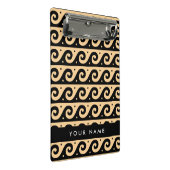 Griechischer Zeigerschlüssel, Wave Key, Braun, Ihr Mini Klemmbrett (Schrägansicht)