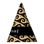 Griechischer Zeigerschlüssel, Wave Key, Braun, Ihr Partyhütchen (Rechts)