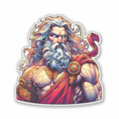 Griechischer Zeus-Sticker Aufkleber (Vorderseite)