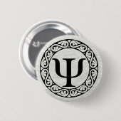 Griechisches Alphabet-Buchstabe P/in Button (Vorne & Hinten)