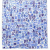 Griechisches Alphabet Duschvorhang (Vorderseite)