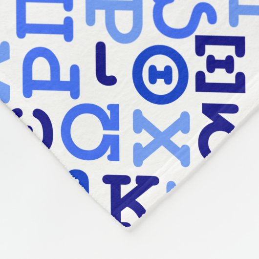 Griechisches Alphabet Fleecedecke (Ecke)