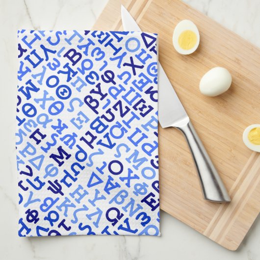 Griechisches Alphabet Handtuch (Viertel Falte)