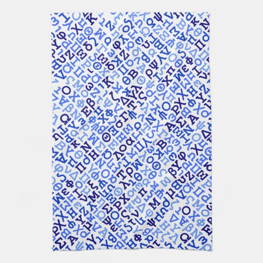 Griechisches Alphabet Handtuch (Vertikal)