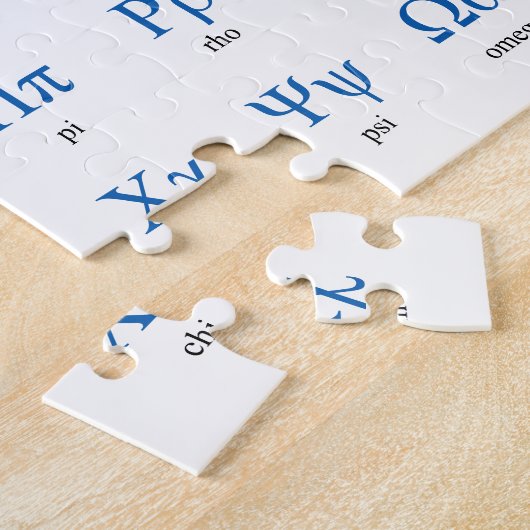 Griechisches Alphabet Horizontal Jigsaw Puzzle (Seite)