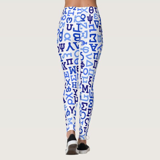 Griechisches Alphabet Leggings (Rückseite)