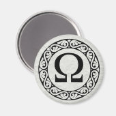 Griechisches Alphabet Letter Omega Magnet (Vorderseite/Rückseite)