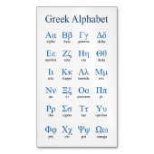 Griechisches Alphabet-Magnetkartenpaket mit 25 Magnetische Visitenkarte (Vorderseite Vertikal)