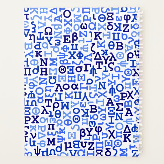 Griechisches Alphabet Planer (Rückseite)