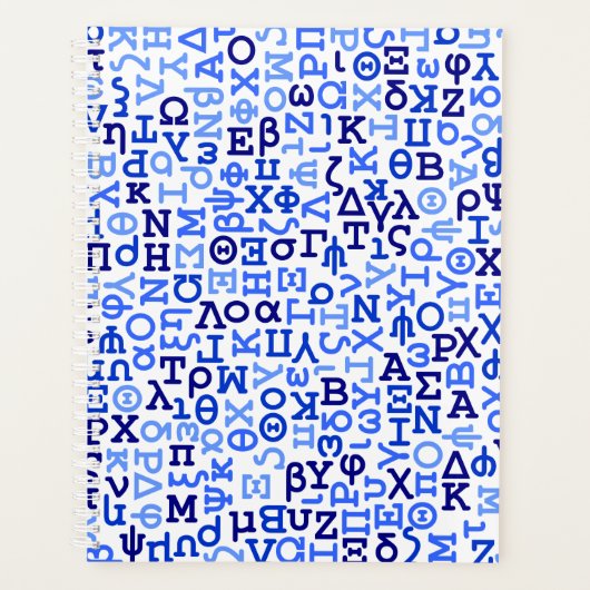 Griechisches Alphabet Planer (Vorderseite)