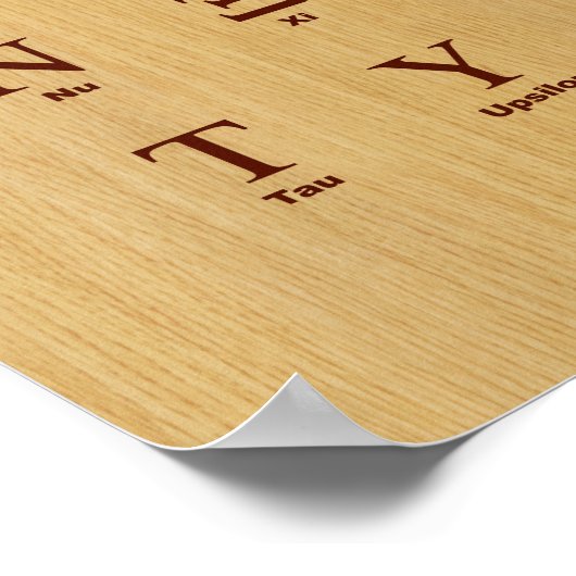 Griechisches Alphabet-Poster Poster (Ecke)