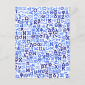 Griechisches Alphabet Postkarte (Vorderseite)