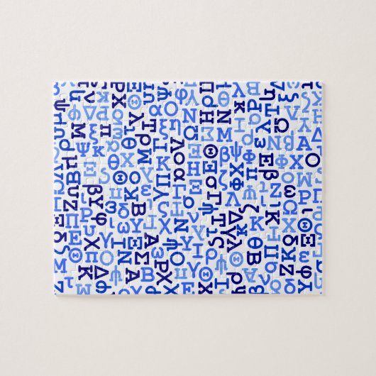 Griechisches Alphabet Puzzle (Horizontal)