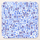 Griechisches Alphabet Rechteckiger Pappuntersetzer (Vorderseite)