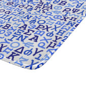 Griechisches Alphabet Schneidebrett (Ecke)
