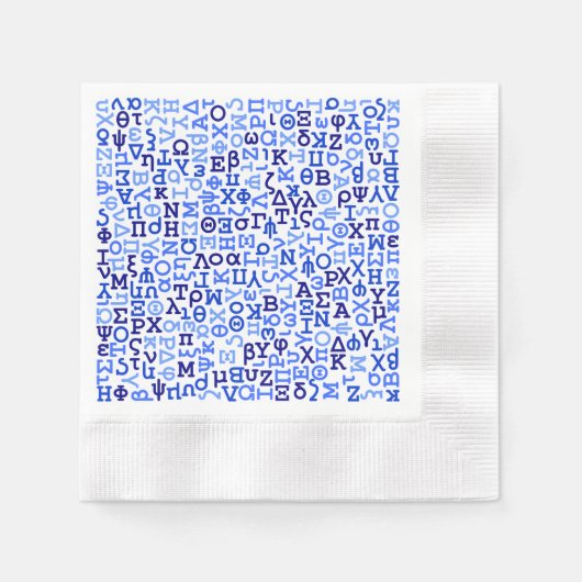 Griechisches Alphabet Serviette (Vorderseite)