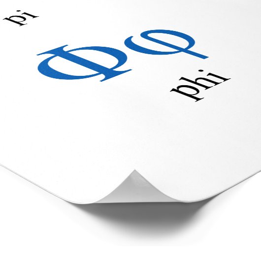 Griechisches Alphabet Square Poster (Ecke)