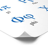Griechisches Alphabet Square Poster (Ecke)