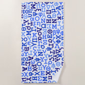 Griechisches Alphabet Strandtuch (Vorderseite)