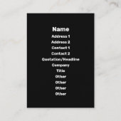Griechisches Alphabet Visitenkarte (Rückseite)