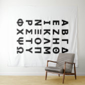 Griechisches Alphabet Wandteppich (Beispiel (Horizontal))