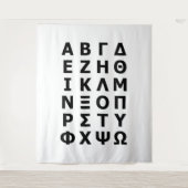 Griechisches Alphabet Wandteppich (Vorderseite)