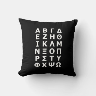 Griechisches Alphabet-Wurfkissen Kissen
