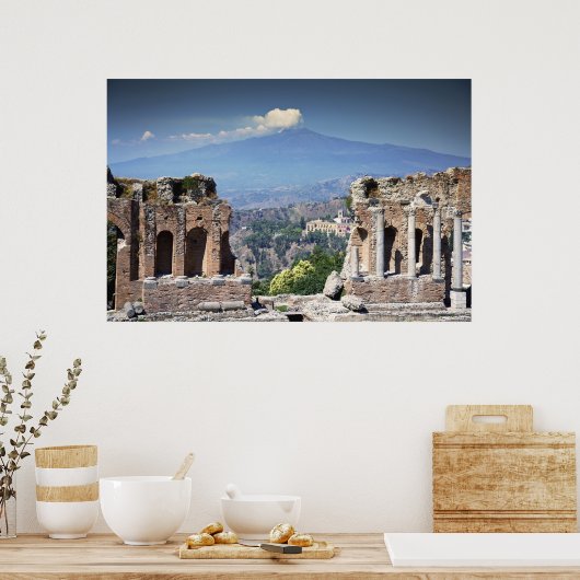 Griechisches Amphitheater Poster (Küche)