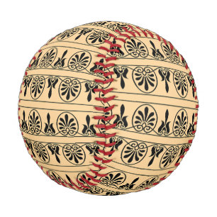 Griechisches Arabesken-Mittelmeer-Muster Braun Baseball