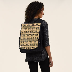 Griechisches Arabesken-Mittelmeer-Muster Braun Rucksack
