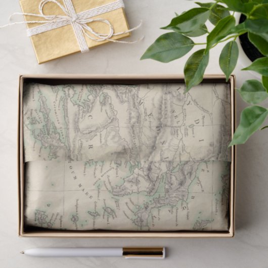 Griechisches Archipel, alt Seidenpapier (Geschenk)