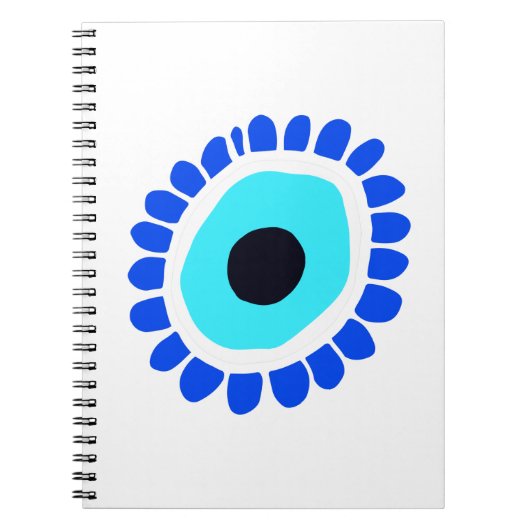 Griechisches Auge schützt vor dem bösen alten Symb Notizblock (Vorderseite)