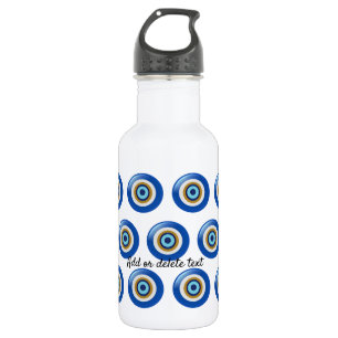 griechisches Augendesign nur noch Text hinzufügen Edelstahlflasche