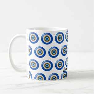 griechisches Augendesign nur noch Text hinzufügen Kaffeetasse