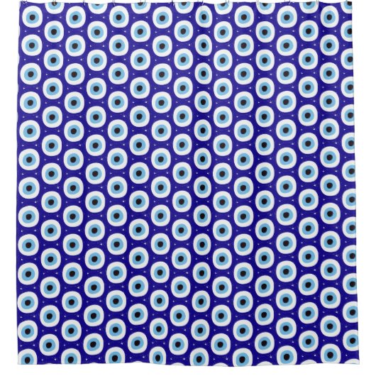 Griechisches Augenmuster gestörtes Design Duschvorhang (Vorderseite)