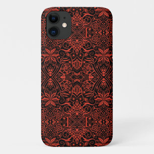 Griechisches Barock Arabeskenmuster Schwarz Terrak Case-Mate iPhone Hülle