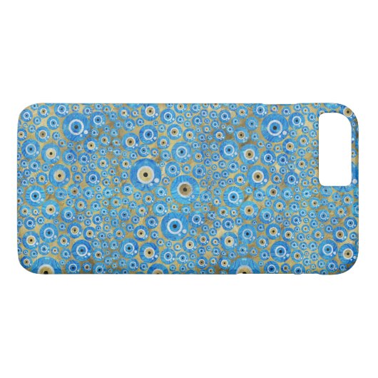 Griechisches blaues GlasBlicks-Amulett Case-Mate iPhone Hülle (Rückseite (Horizontal))