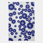 Griechisches blaues GlasBlicks-Amulett Geschirrtuch (Vertikal)