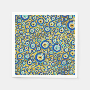 Griechisches blaues GlasBlicks-Amulett-Muster Serviette