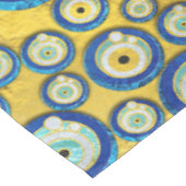 Griechisches blaues GlasBlicks-Amulett-Muster Tischdecke (Schrägansicht)