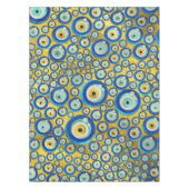 Griechisches blaues GlasBlicks-Amulett-Muster Tischdecke (Vorderseite)
