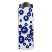 Griechisches blaues GlasBlicks-Amulett Thermosbecher (Vorderseite)